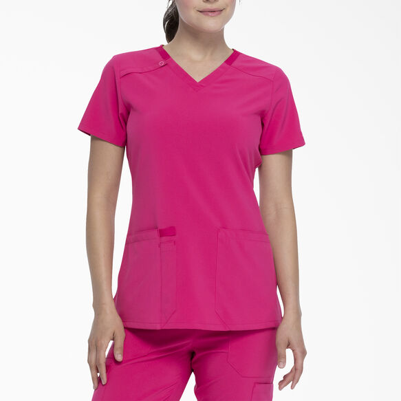 Women&#39;s EDS Essentials V-Neck Scrub Top - Hot Pink &#40;HPK&#41;
