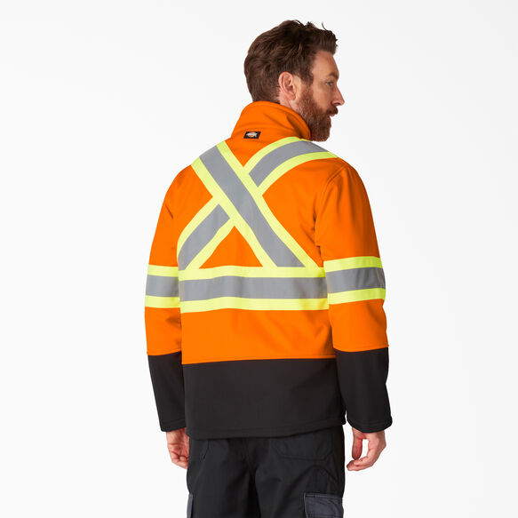 Hi Vis Safety Softshell Jacket - ANSI Orange &#40;AO&#41;