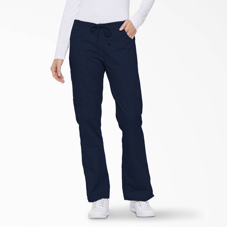 Women&#39;s EDS Signature Flare Leg Cargo Scrub Pants - Navy Blue &#40;NVY&#41;