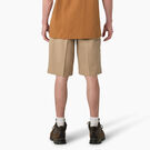 Cooling Active Waist Flat Front Shorts, 13&quot; - Desert Sand &#40;DS&#41;