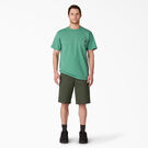 Loose Fit Flat Front Work Shorts, 13&quot; - Olive Green &#40;OG&#41;