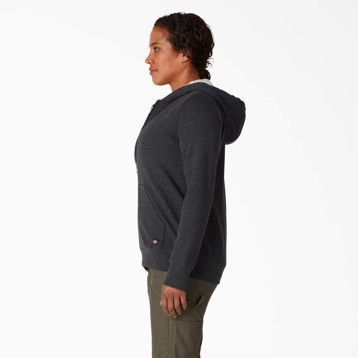 Women’s High Pile Fleece Lined Hoodie - Black (KBD) image number 3