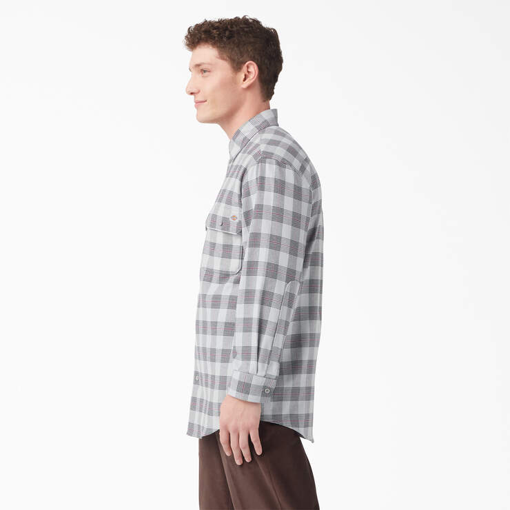 Long Sleeve Flannel Shirt - Ultimate Gray Plaid (UPR) image number 3