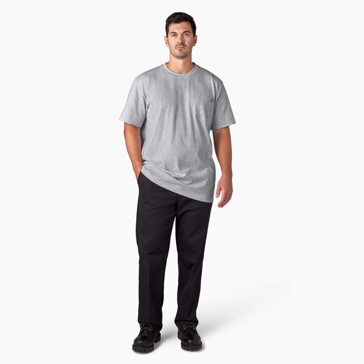 Heavyweight Short Sleeve Pocket T-Shirt - Ash Gray (AG) image number 11