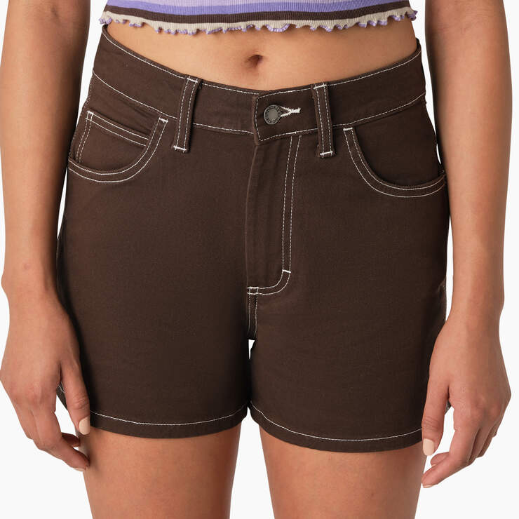 Women's Carpenter Shorts, 3" - Chocolate Brown (CB) image number 5