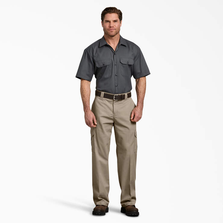FLEX Relaxed Fit Cargo Pants - Desert Sand (DS) image number 4