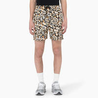 Roseburg Relaxed Fit Shorts, 7" - Brown Floral Print (BG2)