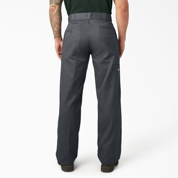 Loose Fit Double Knee Work Pants - Charcoal Gray &#40;CH&#41;