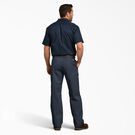 Relaxed Fit Straight Leg Double Knee Work Pants - Dark Navy &#40;DN&#41;