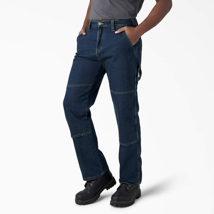 FLEX Relaxed Fit Double Knee Jeans - Dark Denim Wash (DWI) image number 3