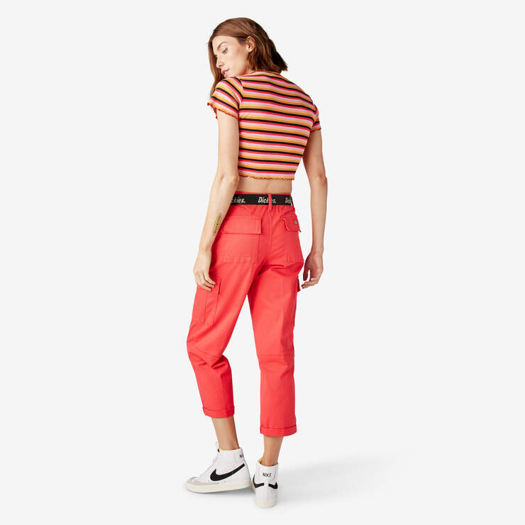 Women's Relaxed Fit Cropped Cargo Pants - Bittersweet (BW2) image number 6