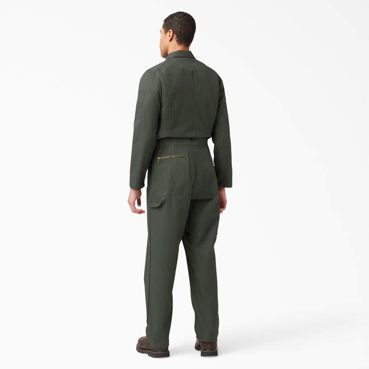 Deluxe Blended Long Sleeve Coveralls - Olive Green (OG) image number 2