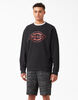 Fleece Logo Graphic Sweatshirt - Black w/ Red Stitching &#40;B2I&#41;