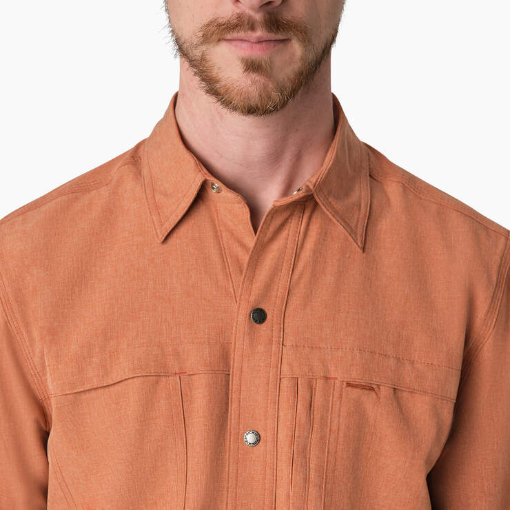 Cooling Long Sleeve Work Shirt - Copper Heather (EH2) image number 5