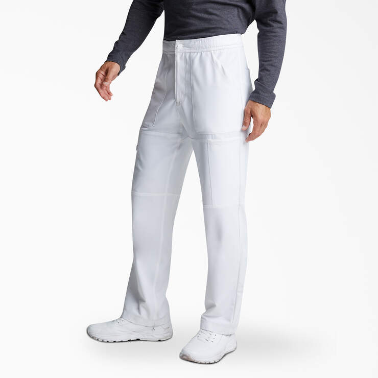 Men's Dynamix Cargo Scrub Pants - White (DWH) image number 3