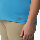 Women&#39;s Plus Cooling Short Sleeve Pocket T-Shirt - Azure Blue &#40;AB2&#41;