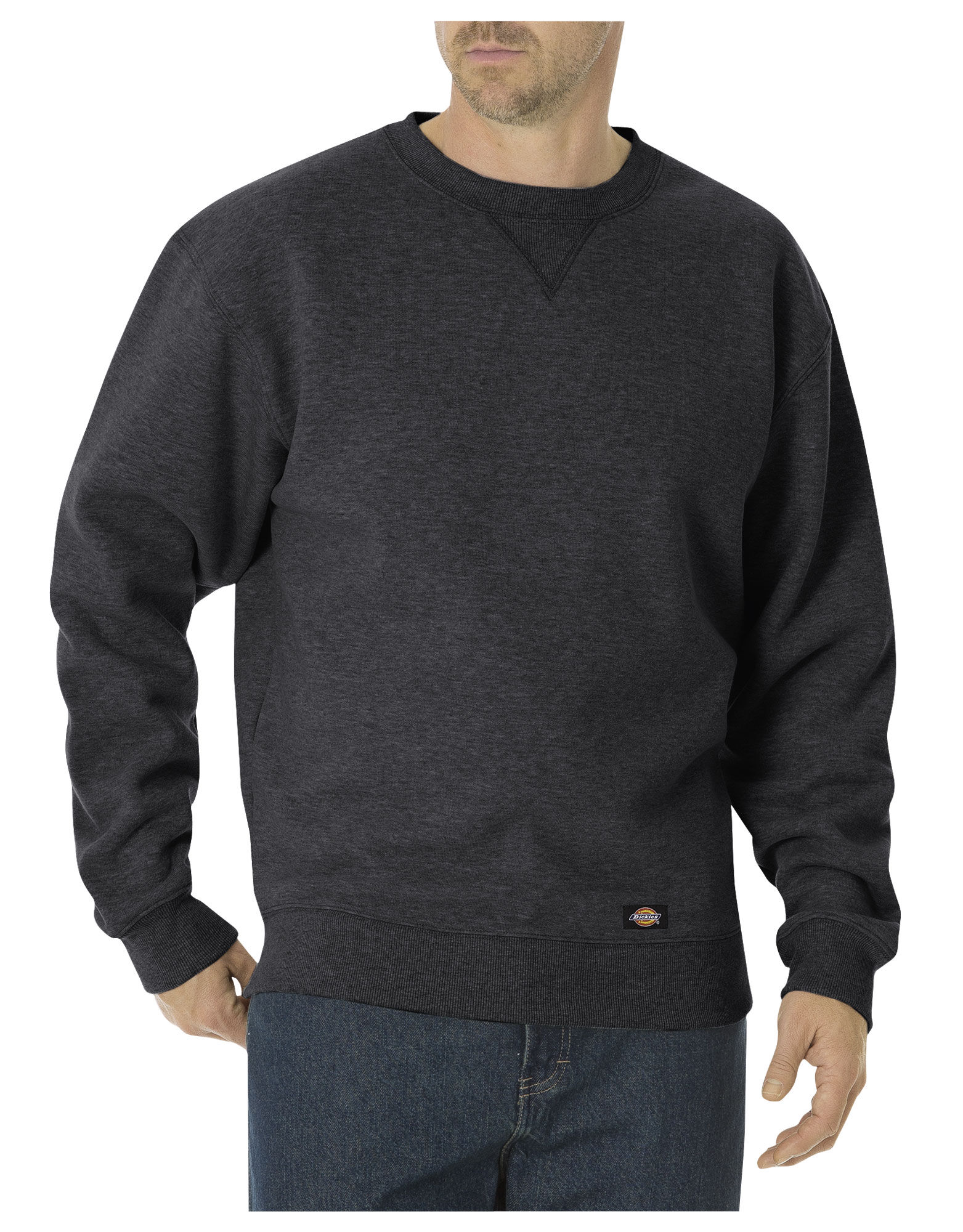 Heavyweight Fleece Crew Neck for Men Black M| Dickies