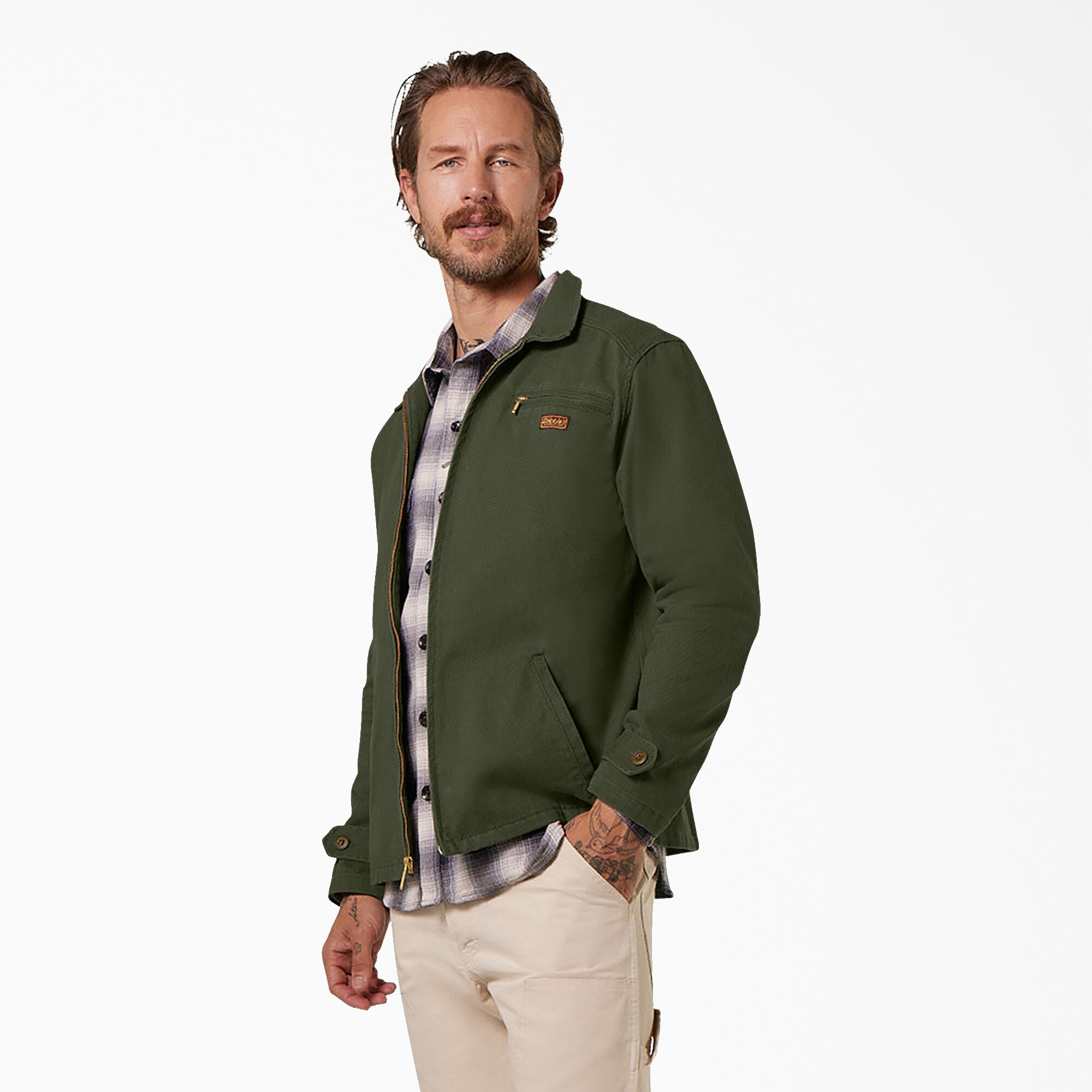 Dickies men's hip discount length twill jacket