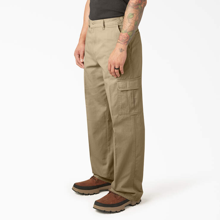 Loose Fit Cargo Pants - Rinsed Khaki (RKH) image number 3