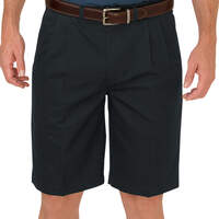 Dickies KHAKI 10" Relaxed Fit Pleated Front Short - Rinsed Black (RBK)