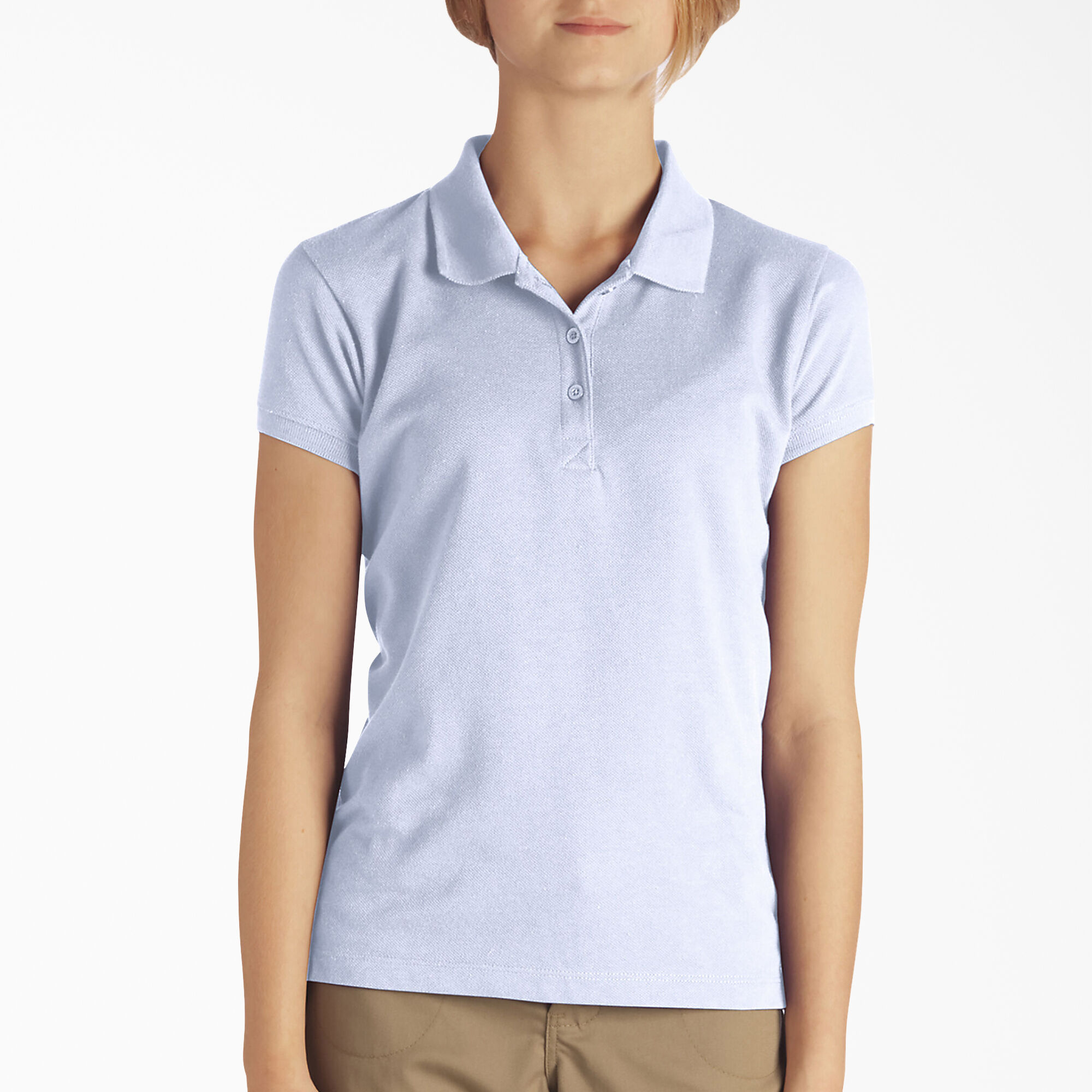girls blue polo shirt