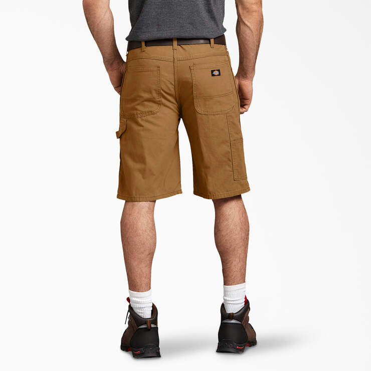 Relaxed Fit Duck Carpenter Shorts, 11" - Rinsed Brown Duck (RBD) image number 2