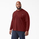 Heavyweight Long Sleeve Henley T-Shirt - Madder Brown &#40;MB1&#41;