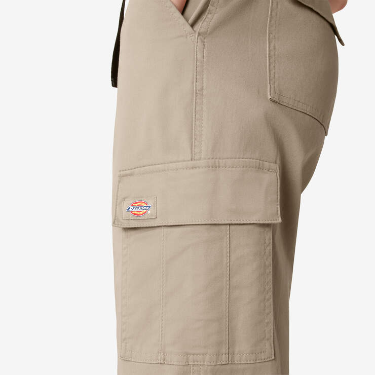 Women's Relaxed Fit Cropped Cargo Pants - Desert Sand (DS) image number 8