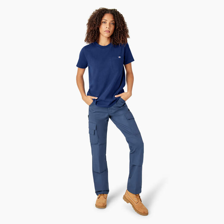 Women's Heavyweight Short Sleeve Pocket T-Shirt - Surf Blue (FL) image number 5
