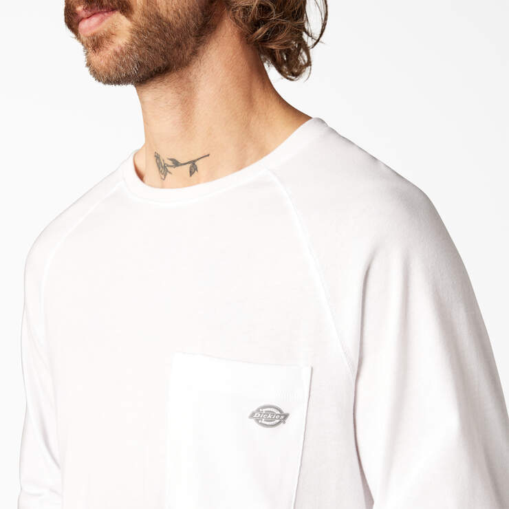 Cooling Long Sleeve Pocket T-Shirt - White (WH) image number 11