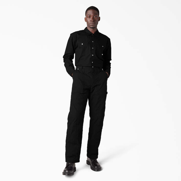 Dickies Premium Collection Quilted Utility Pants - Black (BKX) image number 5