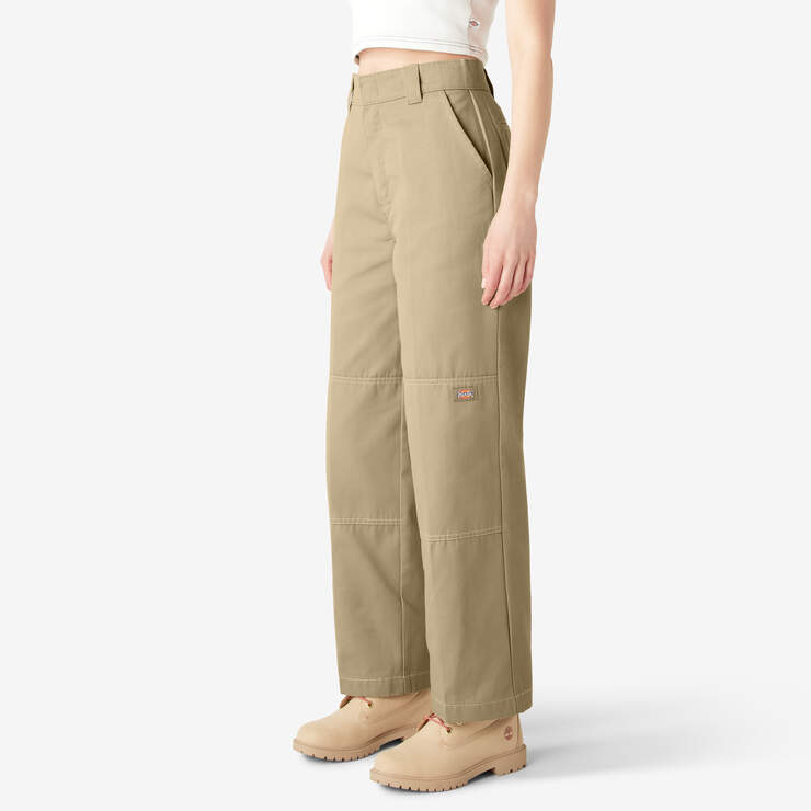 Women’s Relaxed Fit Double Knee Pants - Khaki (KH) image number 3