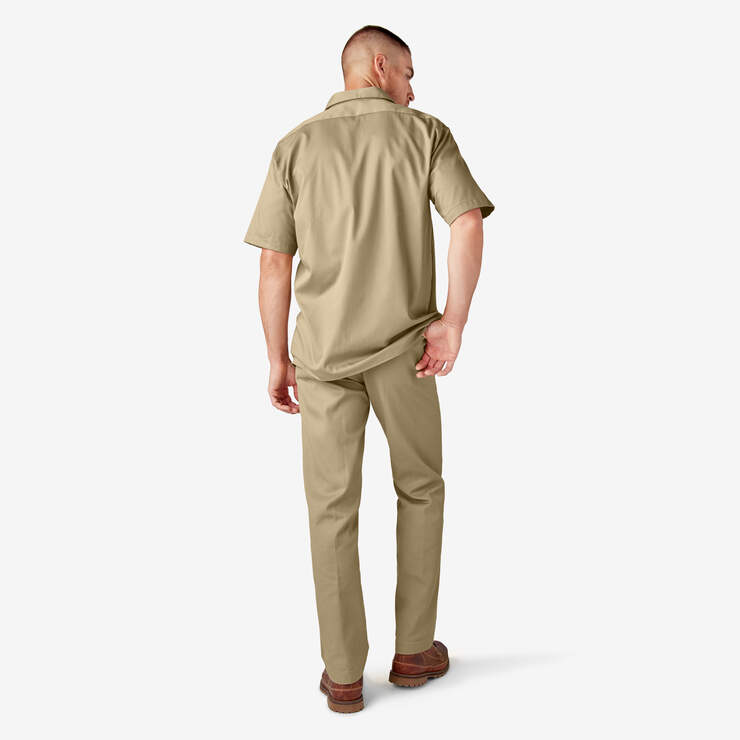 Short Sleeve Work Shirt - Khaki (KH) image number 10