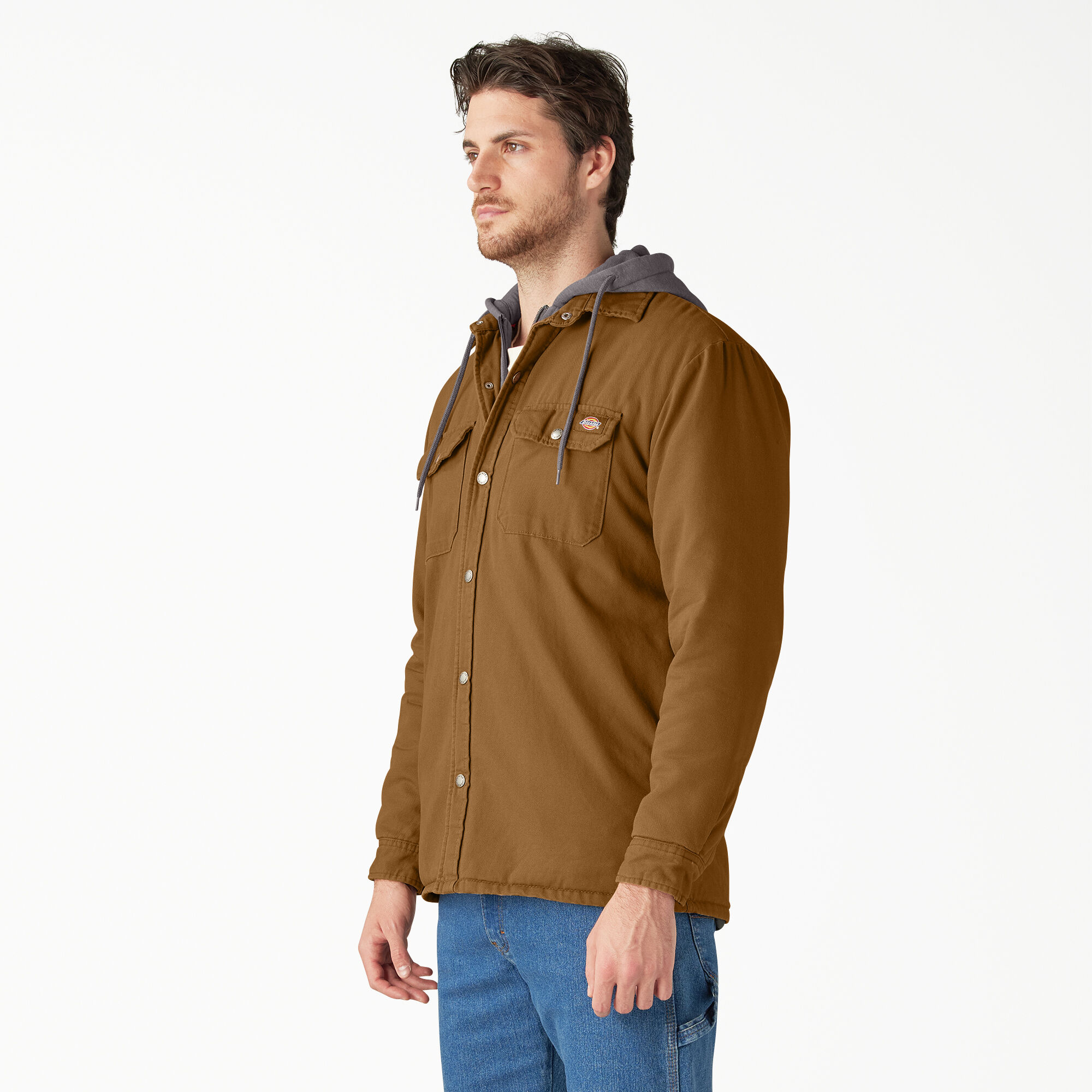 Men s Water Repellent Duck Hooded Shirt Jacket Dickies US
