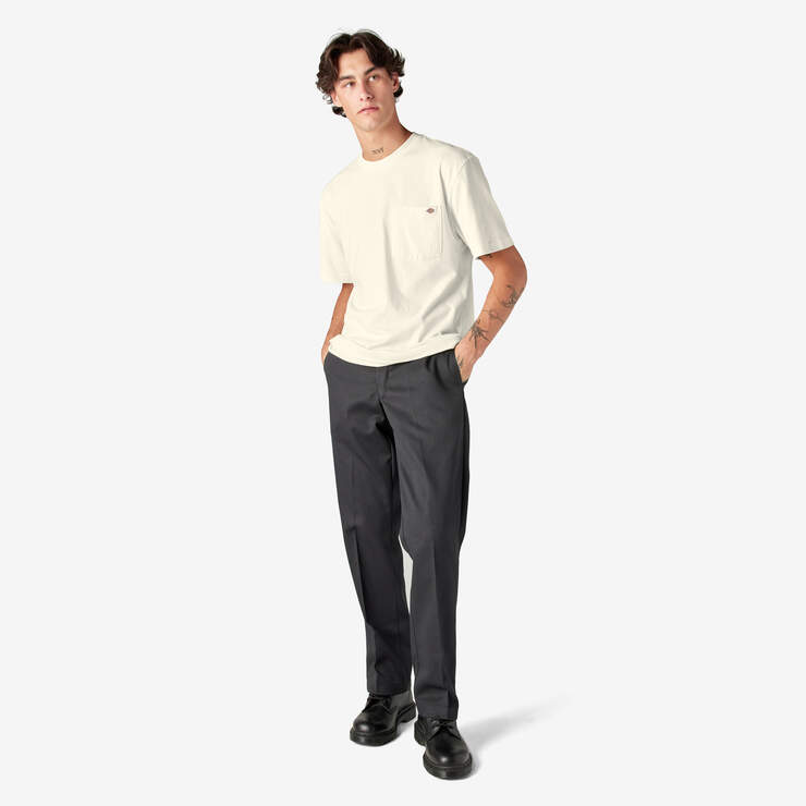 Heavyweight Short Sleeve Pocket T-Shirt - Natural Beige (NT) image number 9