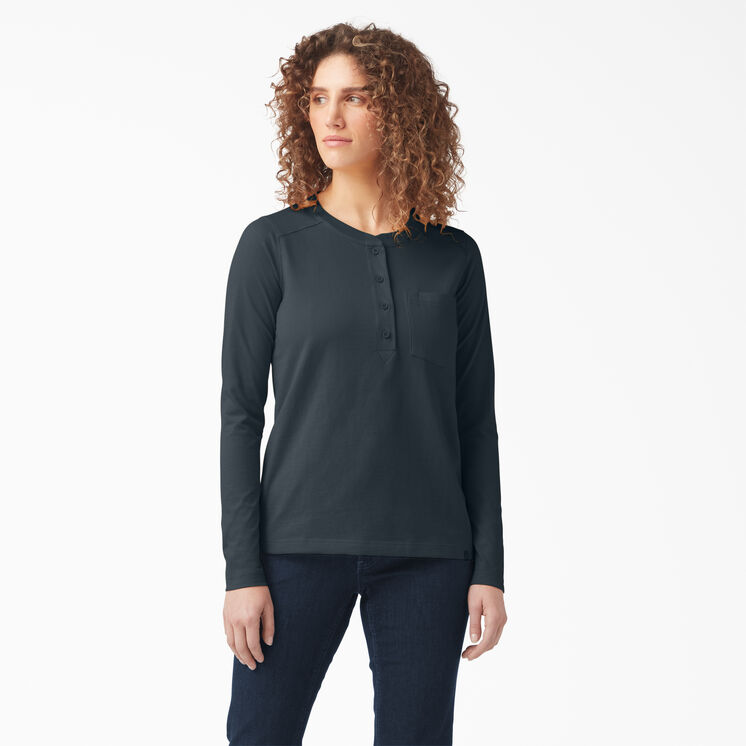 Women&#39;s Heavyweight Henley - Forest Heather &#40;F1H&#41;