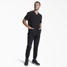 Men&#39;s EDS Essentials V-Neck Scrub Top with Patch Pockets - Black &#40;BLK&#41;