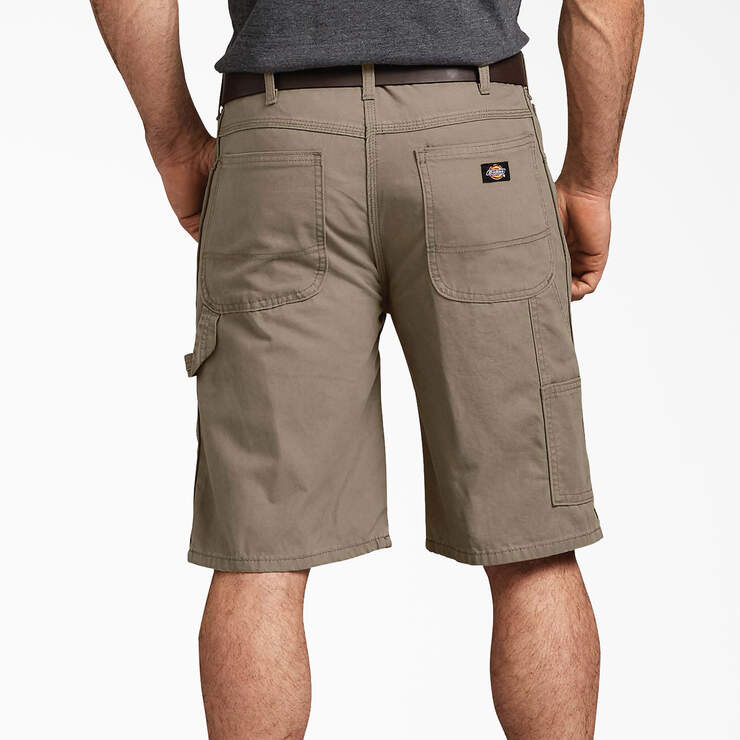 Relaxed Fit Duck Carpenter Shorts, 11" - Rinsed Desert Sand (RDS) image number 2
