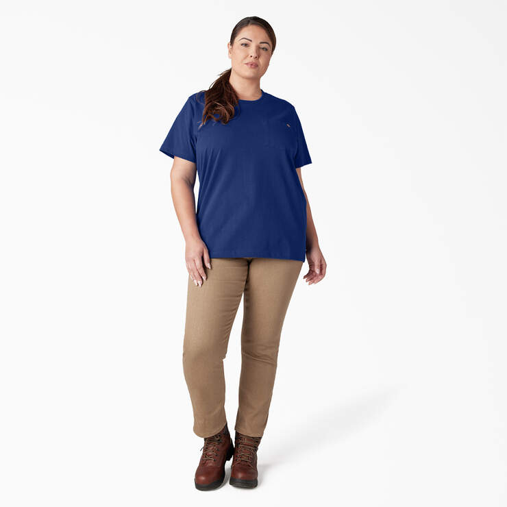 Women's Plus Heavyweight Short Sleeve Pocket T-Shirt - Surf Blue (FL) image number 5