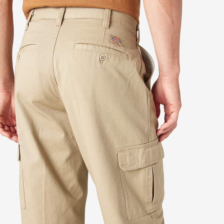 Loose Fit Cargo Pants - Rinsed Khaki (RKH) image number 8