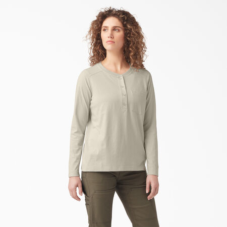 Women&#39;s Heavyweight Henley - Oatmeal &#40;OT9&#41;