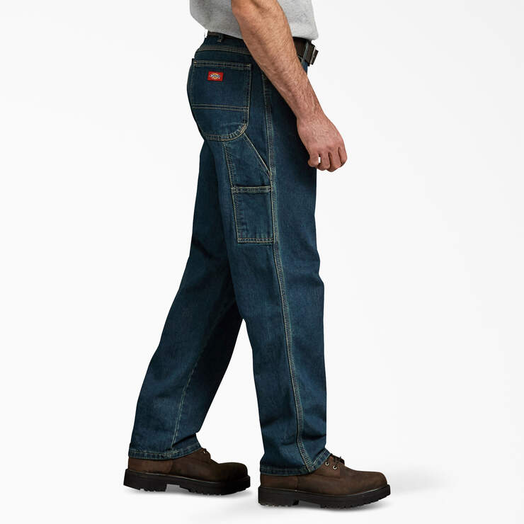Relaxed Fit Heavyweight Carpenter Jeans - Heritage Tinted Khaki (THK) image number 3