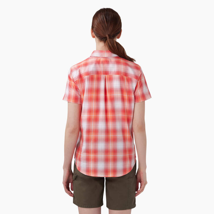 Women’s Plaid Woven Shirt - Coral Herringbone Plaid (RPR) image number 2