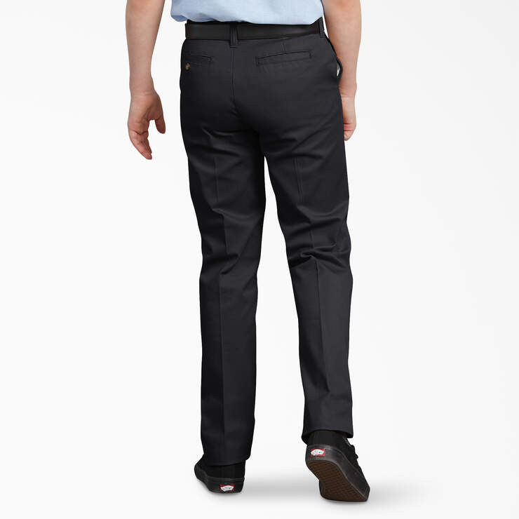 Boys' FLEX Slim Fit Pants, 4-20 - Black (BK) image number 2