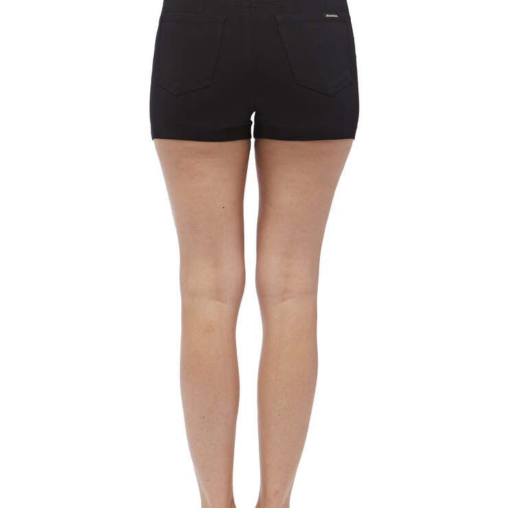 Dickies Girl Juniors' 5-Pocket 2.5" Shorts - Black (BLK) image number 2