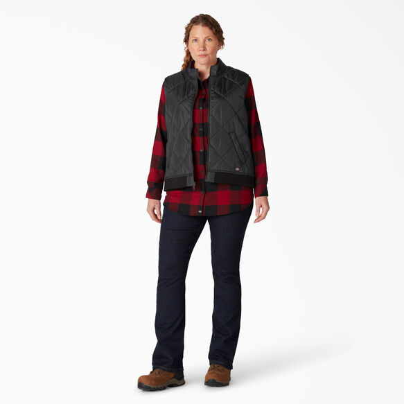 Women&rsquo;s Plus Quilted Vest - Black &#40;BK&#41;