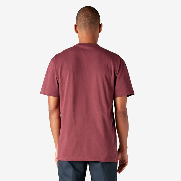 Heavyweight Short Sleeve Pocket T-Shirt - Burgundy &#40;BY&#41;