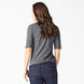 Women&#39;s Short Sleeve Henley Shirt - Graphite Gray &#40;GA&#41;