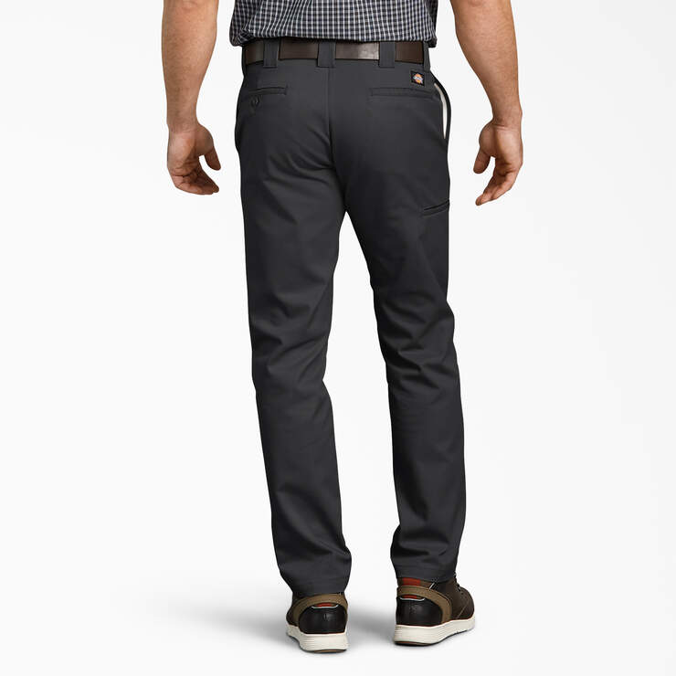 Slim Fit Tapered Leg Multi-Use Pocket Work Pants - Black (BK) image number 2
