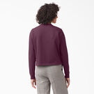 Women&#39;s Script Logo Long Sleeve Cropped T-Shirt - Grape Wine &#40;GW9&#41;